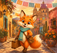 Oaxaca Adventure Pack cover — Filou the fox in Oaxaca